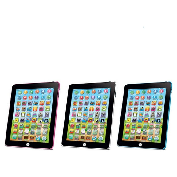 VVQ Bilingual English Chinese Learning Tablet, 8 Fun Modes Music Letters Words Spelling, Interactive Educational for Study with Voice Correction