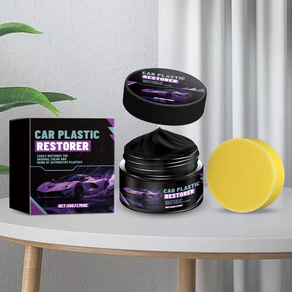 VVQ Car Interior Cleaner, Dashboard Polish Plastic Restorer, Stain Remover Gloss Care Cream for Auto Detailing, Deep Cleaning Maintenance Agent, Leather Wood Repair, No Irritating Smell, Easy Use