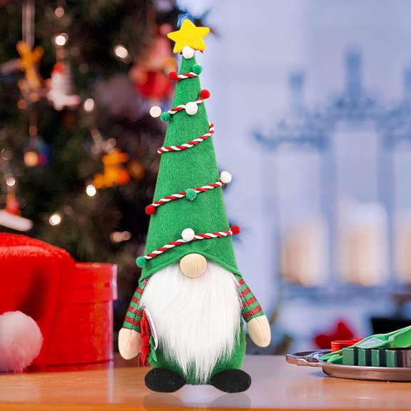VVQ Christmas Faceless Dolls Window Display Props, Gnome Decorations for Home, Festive Elf Ornament for Desk Sofa Bookshelf Table 13.78x4.33x2.76in