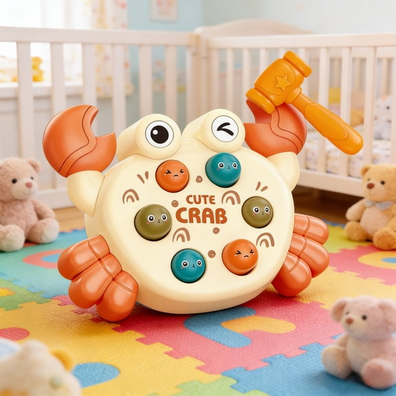 VVQ Crab Shape Game, Interactive Tabletop Board Game for Early Learning, Plastic Educational for Family Fun