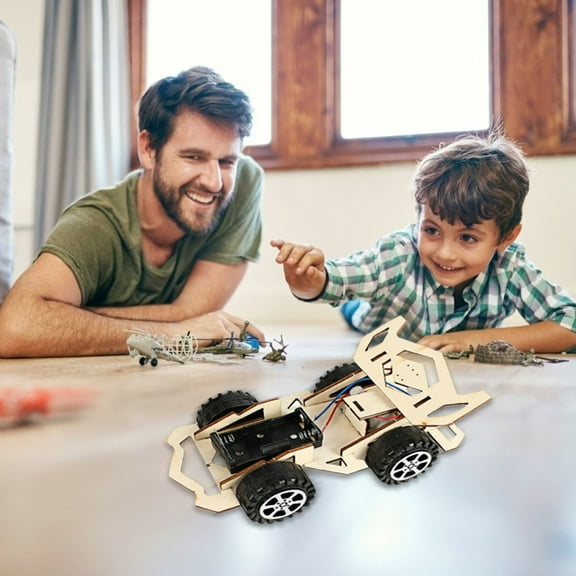 VVQ DIY Wooden Car , Paintable Model Car Kit Building Project, Unfinished Wood Race Car Craft Set for Birthday Gift