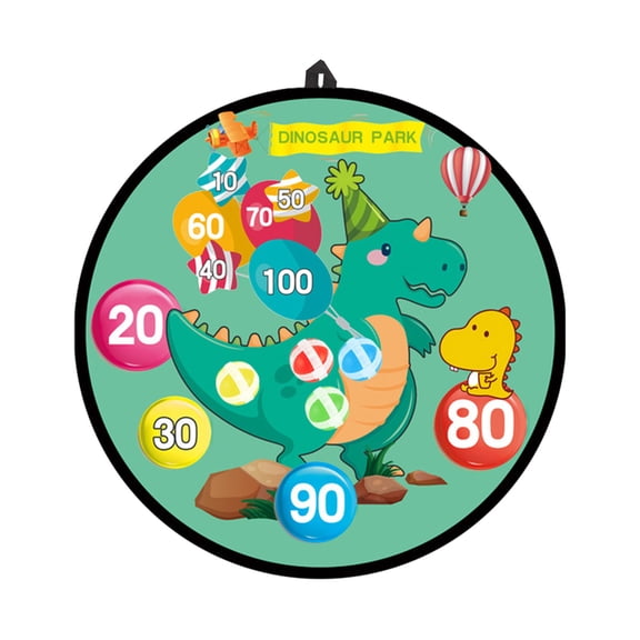 VVQ Dinosaur Sky Shape Dart Board with 2 Foam Axes, Double Competitive Axe Throwing