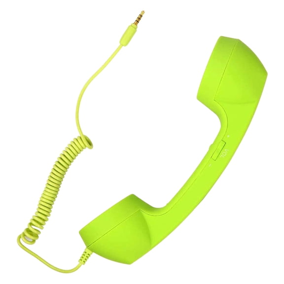 VVQ Handset Mobile Phone Microphone, 3.5mm Socket Wired Handset for Android Home Phones, Noise Reduction Speaker Microphone with Volume Control for Hands-Free Calling