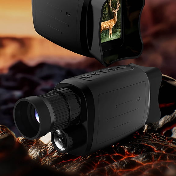 VVQ High Definition Outdoor Night Vision Device, Infrared Telescope Hunting Camera for All Black Darkness, 1080P Photo Video Recording Night Vision Scope with 7 Levels IR, Portable Monocular for