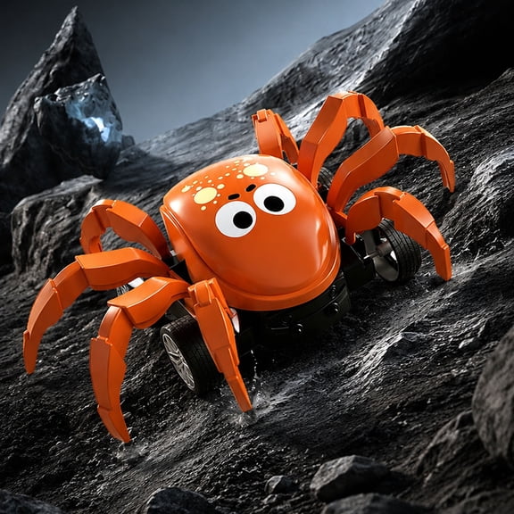 VVQ Inertial Spider Car, Pull Back Car, Simulation Animal Crawling Vehicles, Friction Powered Cars with Durable Plastic, No Batteries Needed for Gifts, Red