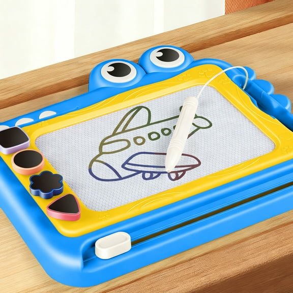VVQ Magnetic Drawing Board with 4 Color Pens, Handwriting Board Erasable Doodle Pad, Kindergarten Writing