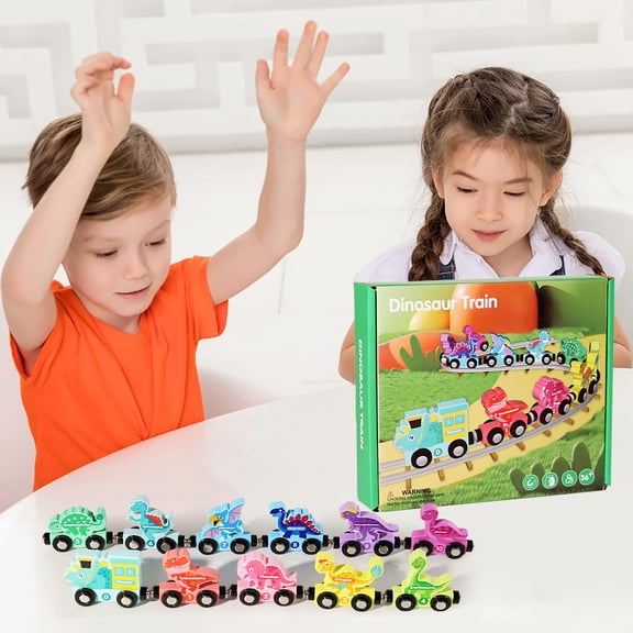 VVQ Magnetic Little Train, Track Tractor Assembly, Early Education Puzzle, Magnetic Building, Learning , Creative Construction Playset , Educational Train for Group Play
