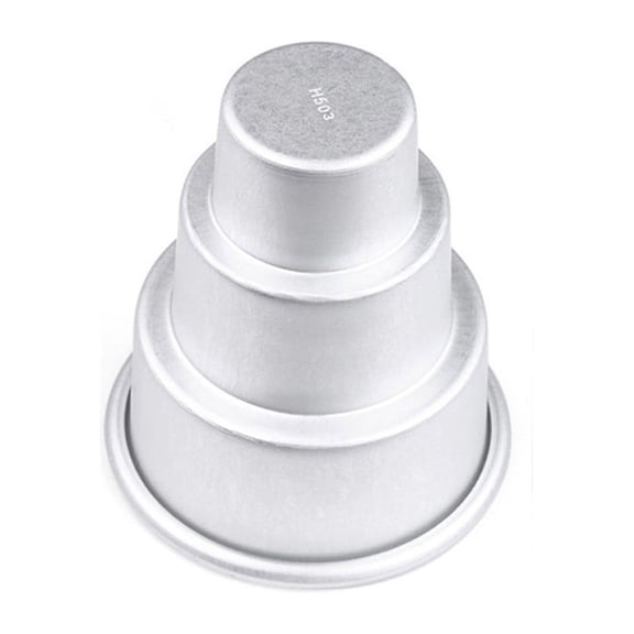 VVQ Mini Three-Tier Cake Pan, Nonstick Baking for Pudding Muffin Decorating, Space-Saving 3-Tier Cake Pan for Homemade Desserts