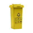 thumbnail image 1 of VVQ Portable Flip Trash Can Storage Box, Compact Trash Can with High-Definition Printing, Waterproof Mini Trash Bin for Tabletop Outdoor Use, Yellow, 1 of 2