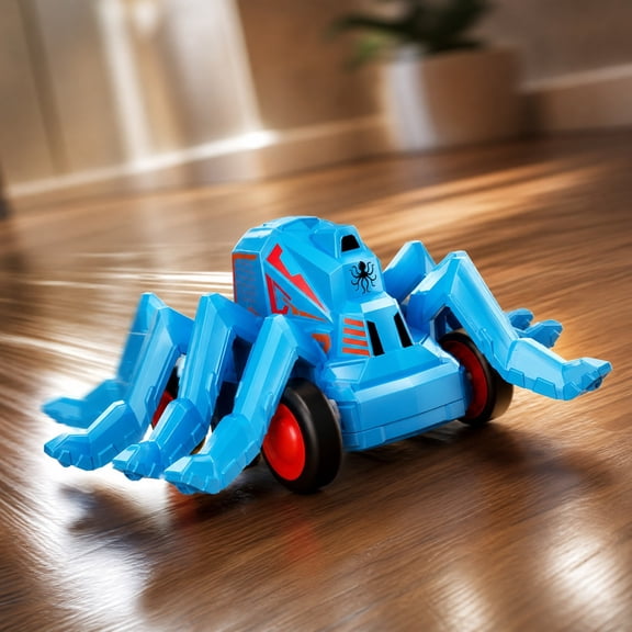 VVQ Push Sliding Stunt Car with Biomimetic Joint Legs, Inertial Stunt Car with Flexible Shaking Legs for Interactive Play, Push Cars for Entertainment with Rubber Tires, Blue