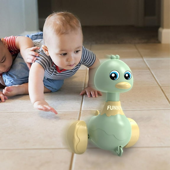 VVQ Push and Go Car, Interactive Press Vehicle with Friction Powered Wheels, Pullback Cars, Puzzle Play Vehicles for Indoor Outdoor Fun, Green