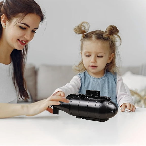 VVQ Remote Control Underwater , Multi Directional Navigation Diving Submarine, Sturdy Rechargeable Battery Water Play Pool Bath , Black