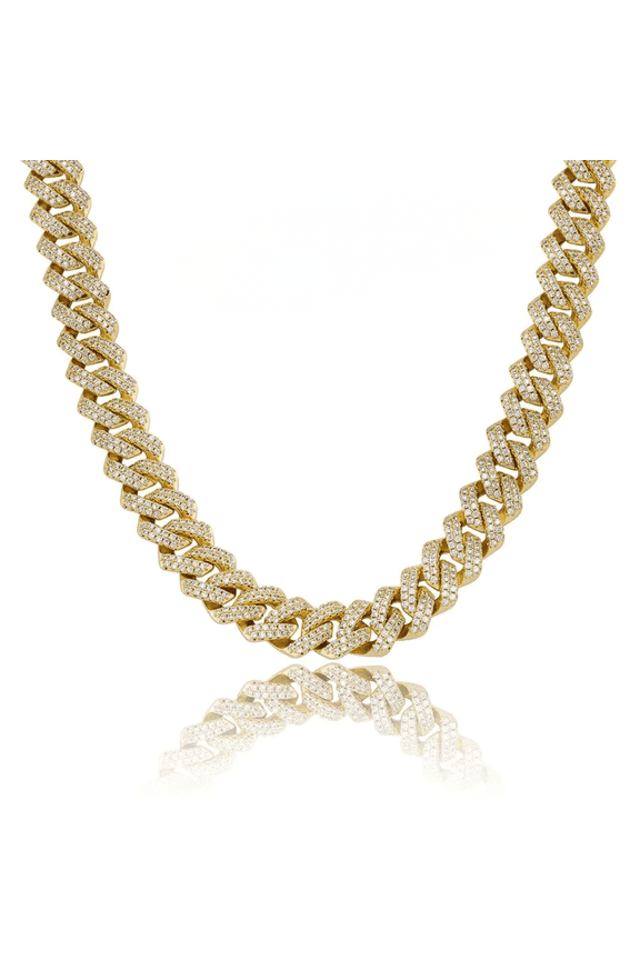 VVS  Moissanite Cuban Link Necklace, 925 Sterling Silver Necklace For Men And Women, Wedding Anniversary Party Fashion Exquisite Jewelry
