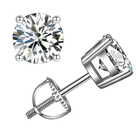 VVS Moissanite White Gold Plated Luxury Earring Shandmade Customized Stud Earrings Party Jewelry for Women