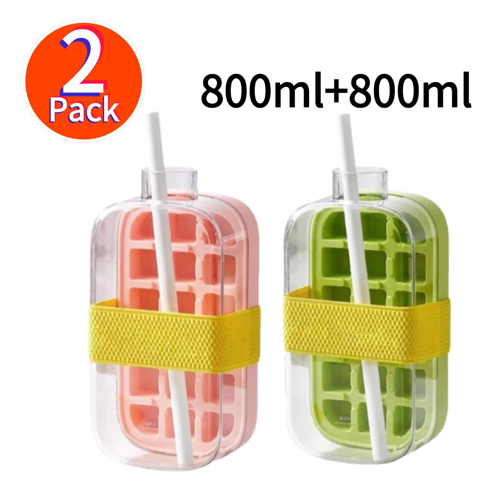 VVavEors Ice Cube Bottle, 2-in-1 Ice Cube Bottle – Quick Ice Making ...