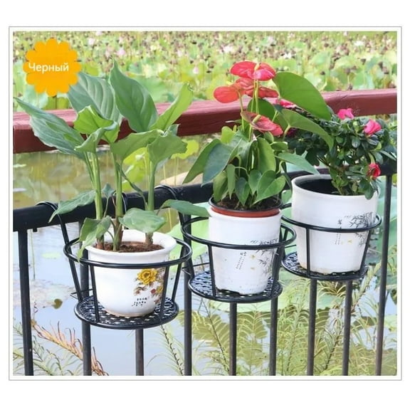 VVavEors Metal Hanging Railing Planters, Metal Iron Hanging Flower Pot Holders Stand Plant Basket Bucket Planter Shelf Containers for Balcony Patio Deck Porch Over Railing Indoor Outdoor