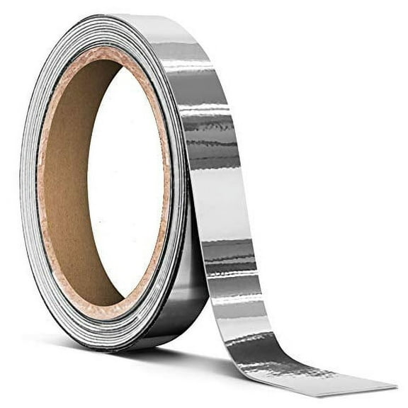 VViViD Gloss Silver Chrome Air-Release Vinyl Adhesive Tape Roll (1/2 Inch x 30ft)