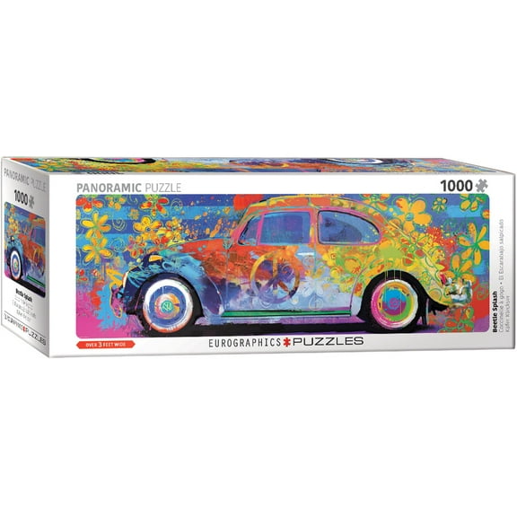 VW Beetle Splash Panoramic 1000-Piece Puzzle