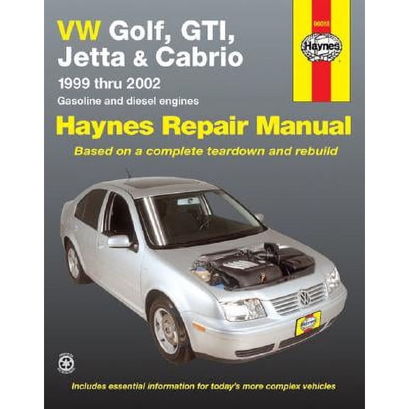 Pre-Owned VW Golf, GTI, Jetta and Cabrio, 1999 Thru 2002 : Haynes Repair Manual