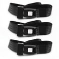 thumbnail image 1 of VW Karmann Ghia Standard 2 Point Black Lap Bench Seat Belt Kit - 3 Belts, 1 of 1