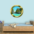 thumbnail image 1 of VWAQ 1 Mountain Wall Decal Ocean Porthole 3D Wall Sticker Peel And Stick Decor - GP23 (14" Diameter), 1 of 2