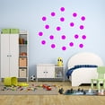 thumbnail image 1 of VWAQ 20 Polka Dot Wall Decals 3 Inch Peel & Stick Circles Dots Colors Kids Room VWAQ-555 (Hot Pink), 1 of 2