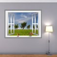 thumbnail image 1 of VWAQ 3D Bird Wall Decor Window Meadow Wall Decal Grassy Field Peel And Stick Mural - AN3 (18"H X 22"W), 1 of 2