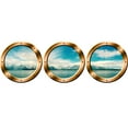 thumbnail image 1 of VWAQ 3D Ocean View Wall Clings, Porthole Window For Wall - Landscape Vinyl Sticker -SPW21 (Bronze, 14" Diameter), 1 of 2
