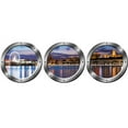 thumbnail image 1 of VWAQ 3D Window View Wall Sticker, London Skyline Cityscape Decal - Porthole Vinyl Stickers -SPW22 (Silver, 24" Diameter), 1 of 2