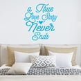 thumbnail image 1 of VWAQ A True Love Story Never Ends Vinyl Wall Decal Marriage Quote Home Decor Family Wall Sticker, 1 of 1