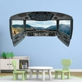 thumbnail image 1 of VWAQ Airplane Cockpit Wall Mural | Mountain Window Wall Decal - CP16, 1 of 1