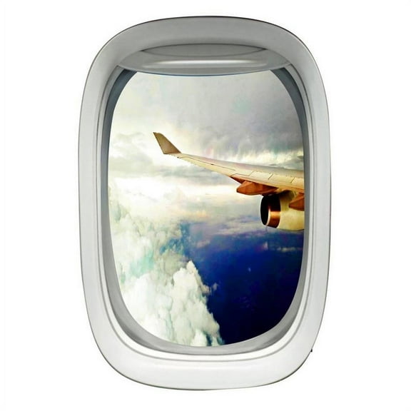 VWAQ Airplane View Window Decal Peel and Stick Aviation Wall Art Airplane Stickers VWAQ-PW21
