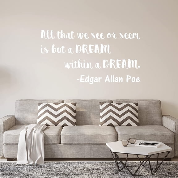 VWAQ All That We See Or Seem is But A Dream Within A Dream Wall Decal Edgar Allan Poe Quote