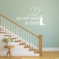 thumbnail image 1 of VWAQ All You Need is Cats Vinyl Wall Decal Cat Lover Quote Saying Home Wall Art Decor Sticker - 10"H X 16"W WHITE, 1 of 1