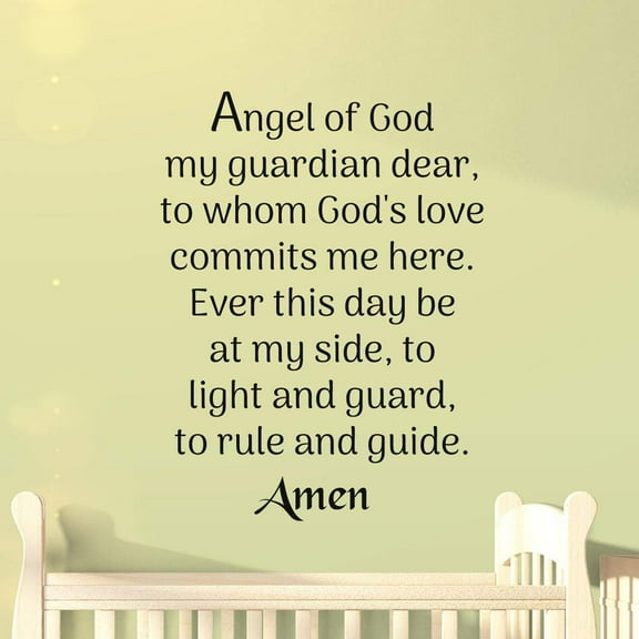 VWAQ Angel of God My Guardian Dear Prayer Wall Decal