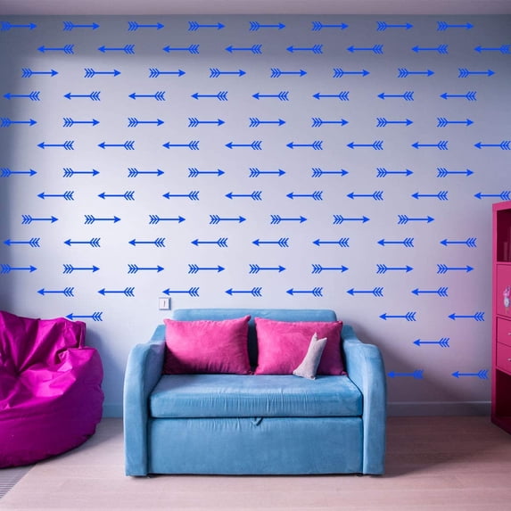VWAQ Arrows Wall Stickers Peel and Stick Bedroom Patterns Shapes Decals Decor - 100 Pcs