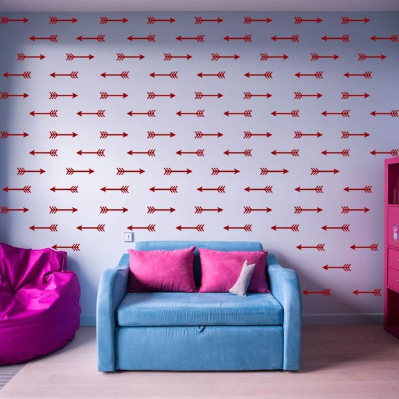 VWAQ Arrows Wall Stickers Peel and Stick Bedroom Patterns Shapes Decals Decor - 100 Pcs