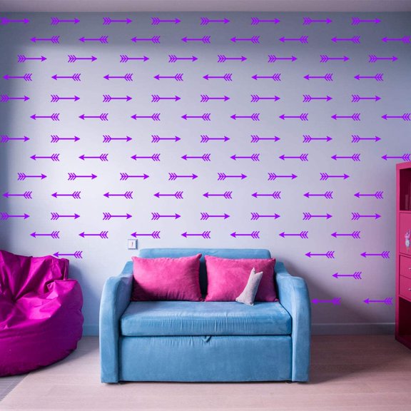 VWAQ Arrows Wall Stickers Peel and Stick Bedroom Patterns Shapes Decals Decor - 100 Pcs