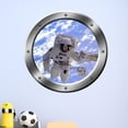 thumbnail image 1 of VWAQ Astronaut Wall Decals For Kids - 3D Outer Space Porthole Stickers For Wall, Spaceman Decal -PS15 (14" Diameter), 1 of 2