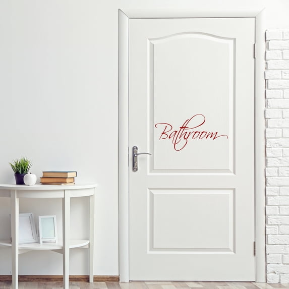 VWAQ Bathroom Door Decal Vinyl Sticker Restroom Decor Home Decorations