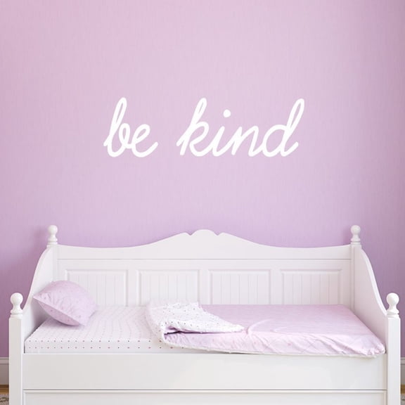 VWAQ Be Kind Wall Decal Inspirational Be Kind Quotes VWAQ-1650 (White, 30"W X 10"H)
