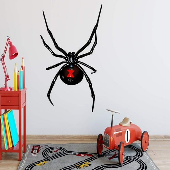 VWAQ Black Widow Wall Decal Spider Vinyl Sticker Peel and Stick Kids Decor - HOL5