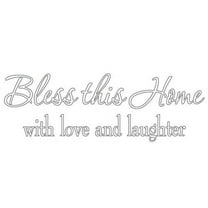 VWAQ Bless This Home with Love and Laughter Wall Decal