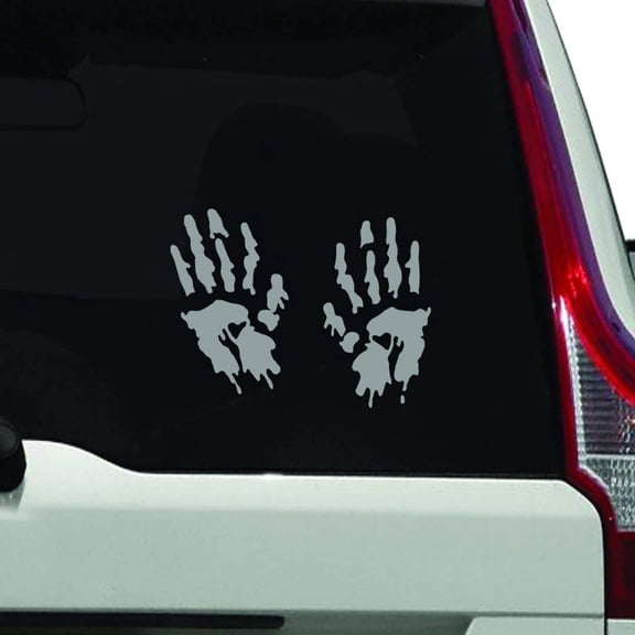 VWAQ Bloody Hands Decal Scary Stickers Window Decal