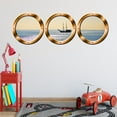 thumbnail image 1 of VWAQ Boat Window Decals - Portholes Decor, Ocean View Wall Mural - VWAQ-SPW6 (24" Diameter, Bronze), 1 of 3