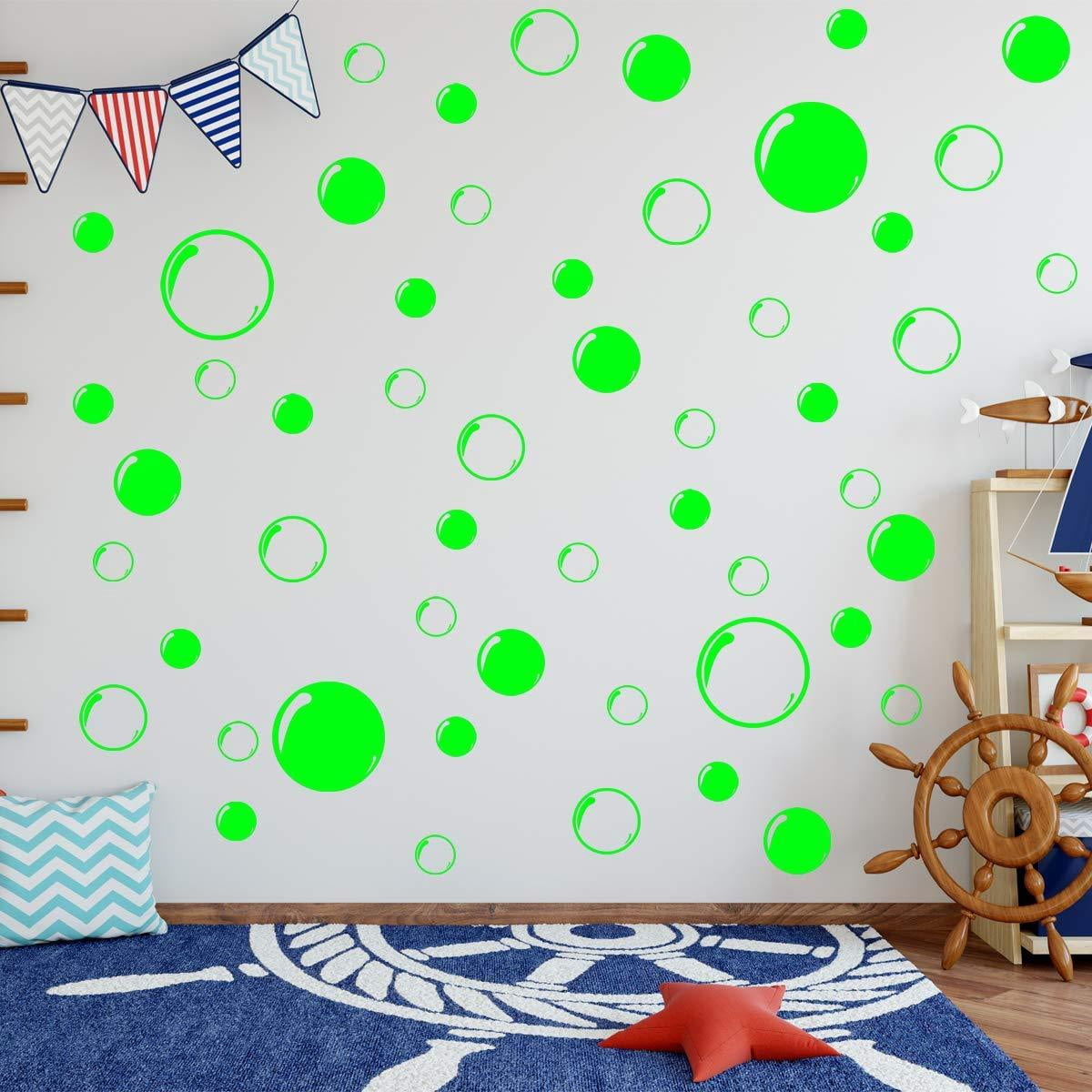 VWAQ Bubbles Wall Stickers - Bathroom Decals Peel and Stick Decor - 52 ...