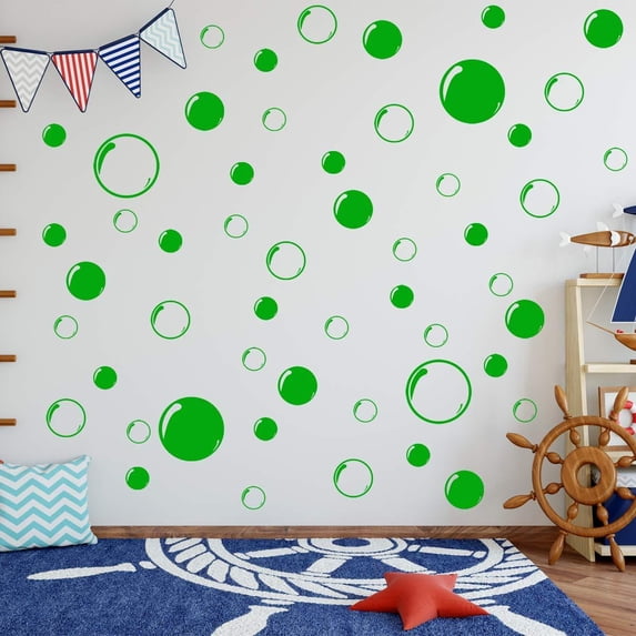 VWAQ Bubbles Wall Stickers - Bathroom Decals Peel and Stick Decor - 52 PCS