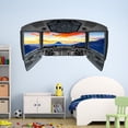 thumbnail image 1 of VWAQ Cockpit Wall Mural | Airplane Window Sticker Mt. Fuji Wall Decal - CP25, 1 of 2