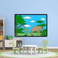 thumbnail image 1 of VWAQ Coloring Wall Prints - Safari Animals Jungle Dry Erase Whiteboard Wall Decal - DRV3, 1 of 2