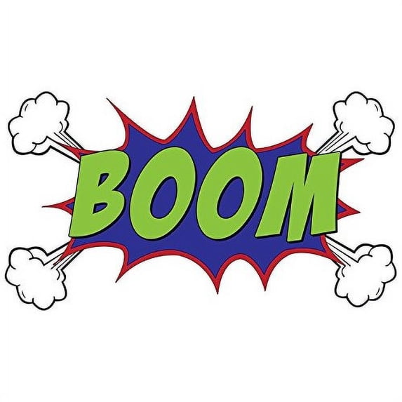 VWAQ Comic Book Boom Wall Decal Sound Effect Superhero Explosion Vinyl Wall Decor Peel And Stick Sticker VWAQ-CB3 (20"H X 30"W)